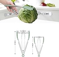 Vista 8 de HOTEC Pinzas de Cocina Premium de 7 y 9 Pulgadas, Pinzas de Cocina de Acero Inoxidable con Bloqueo y Puntas de Silicona, Antiarañazos y Resistentes