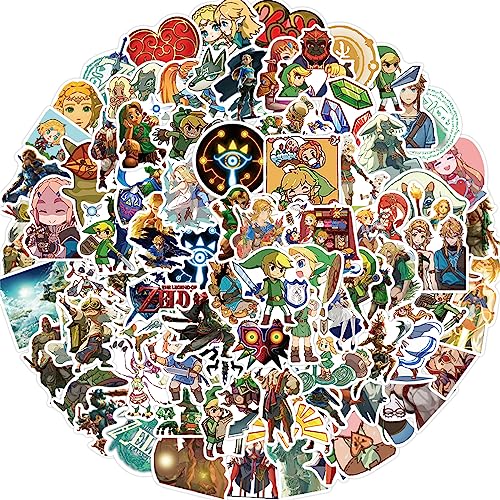 100pcs Cartoon Cool Game The Legend of Zelda Stickers Waterproof Deals Car Bicycle Suitcase Computer Water Bottle Mobile Phone Stickers (LZ)