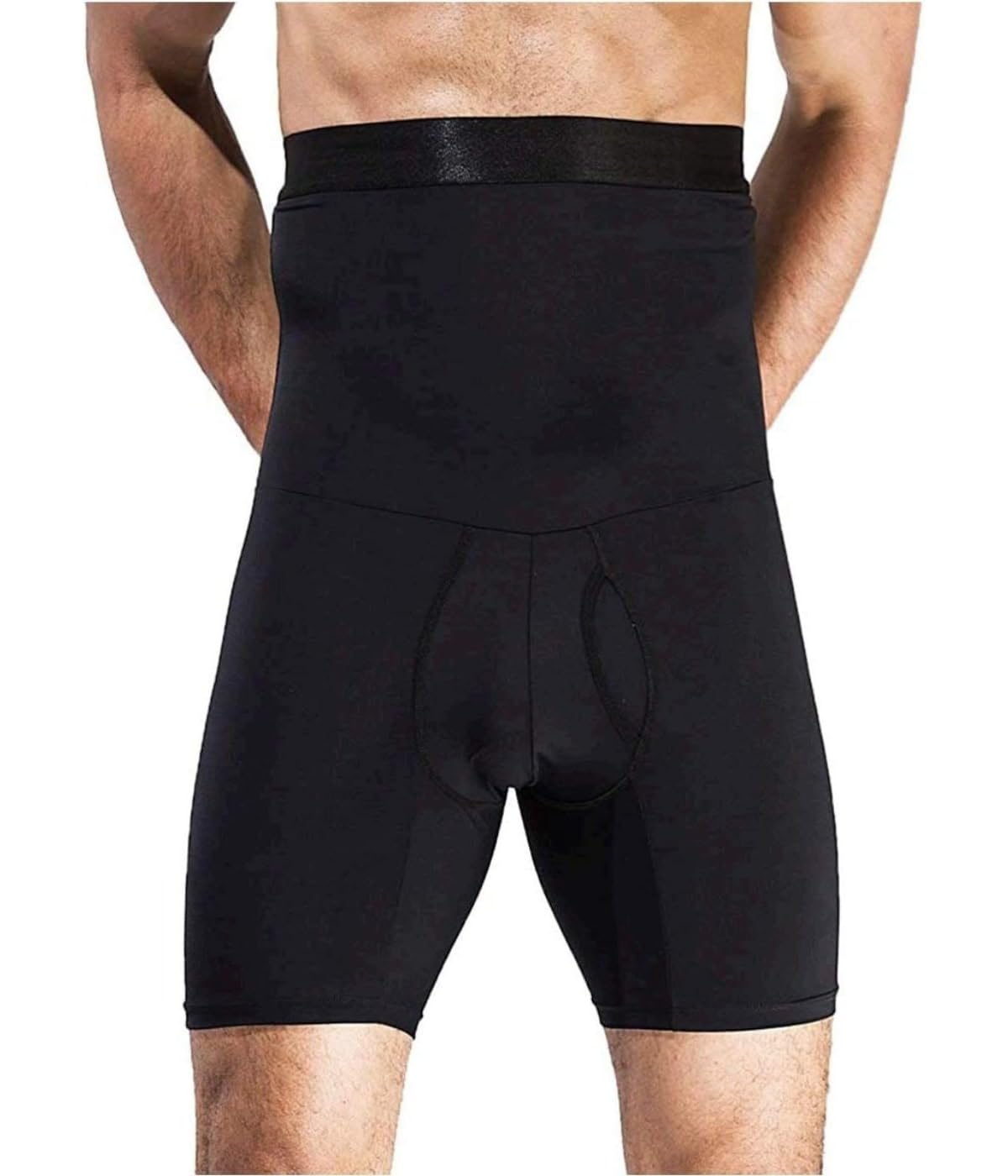FONICX FIT Men’s Tummy Control Shapewear Shorts High Waist Slimming Anti-Curling Underwear Body Shaper Seamless Boxer Brief