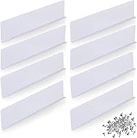 Amylove 8-Pack Straight Gutter Valley Splash Guards - Foldable Aluminum Downspout Rain Diverters with 80 Screws for Roof Corners, White