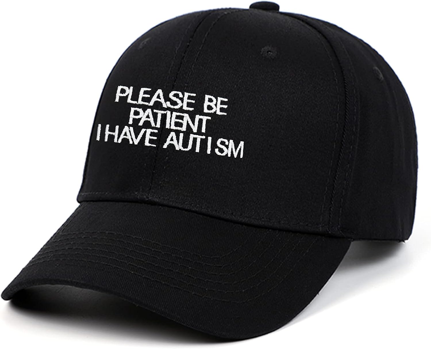 Cotton Unisex Please Be Patient I Have Autism Baseball Cap，Adjustable Dad Hat - Image 2