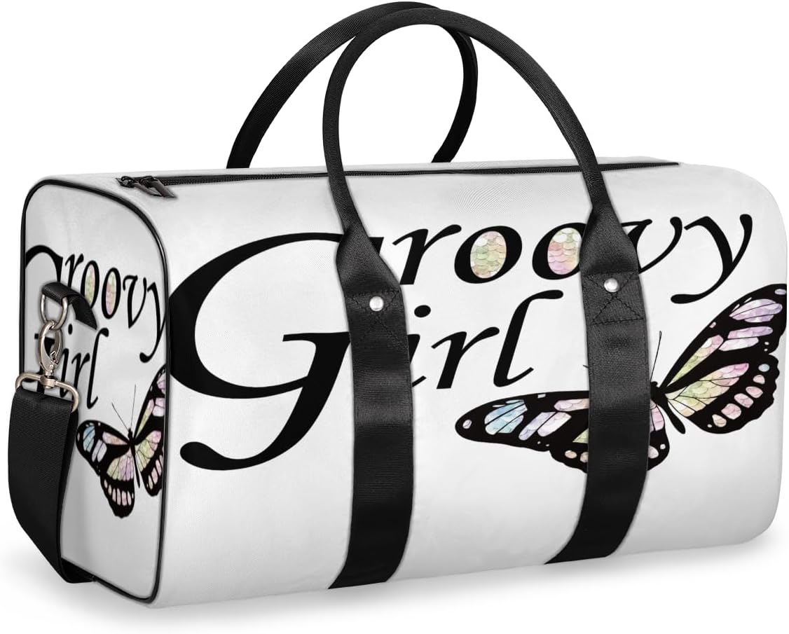 Beautiful Colourful Butterflies Travel Duffel Bag for Women Men Large Capacity Overnight Weekender Bags for Lightweight Waterproof Sport Gym Bag for Workout Yoga Swim