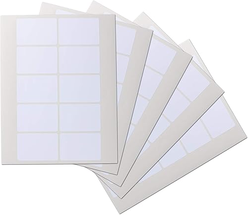 Etiquetas impermeables para aceites esenciales, 50 rectángulos, 3 x 2 pulgadas, esquinas redondeadas, a prueba de aceite, altamente duraderas,