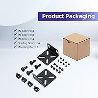 Vista 5 de Kit de montaje en rack para switches de 17.3 pulgadas, orejas de rack ajustables para productos Buffalo Tech, Cisco, NETGEAR, Dell, D-Link, Linksys