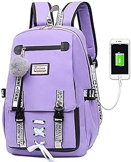 Zaino Per Ragazze Teen Hairball Pull Zaino Per Fiori 20-35L Studentessa Universitaria Zaino Bloccato Zaino Antifurto Con Porta Di Ricarica USB