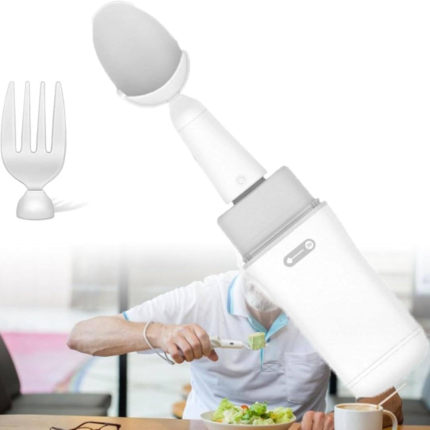 Smart Parkinson Spoon, Adaptive Utensils for Elderly, Disabled People, Parkinson’s, Arthritis, Hand Tremors, Weak Hand Grip & Handicapped, Arthritic ，Self-Feeding
