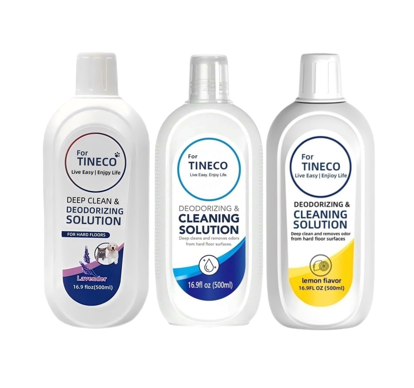 Pack De 3 Flacons - Solution De Nettoyage des Sols, Compatible avec Tineco Floor One/S7 Pro/S5 Pro/S3 Series/S3 Breeze/iFLOOR3 Et IFLOOR Les Aspirateurs Robots
