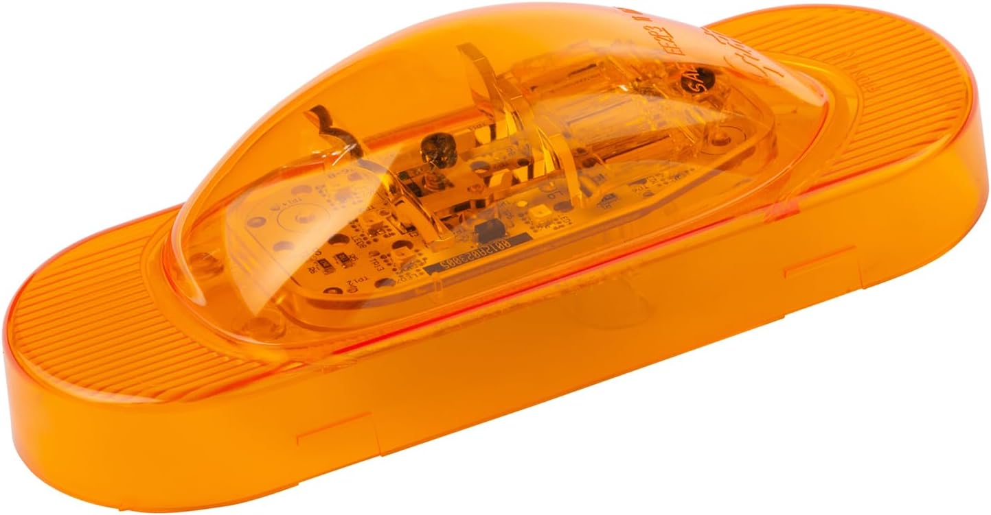 Grote 54193 Super Nova Oval Led Side Turn Marker Light Grommet Mount, Hard Shell