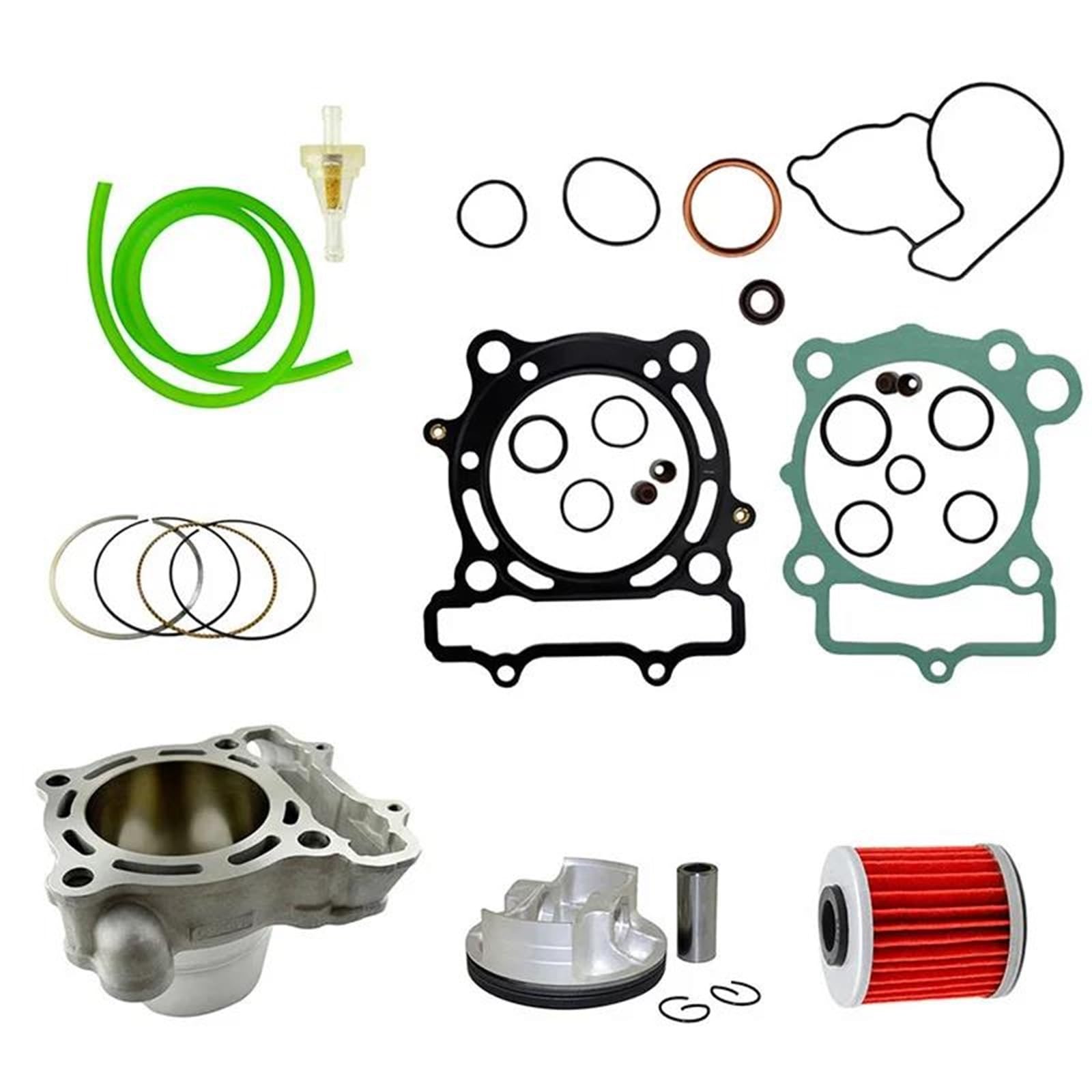 Cilindro De Aire 77 Mm Para Motor Motocicleta Anillos Pistón Junta Manguera Combustible Filtro Aceite Y Gasolina Para Kawasaki KXF250 2004-2008