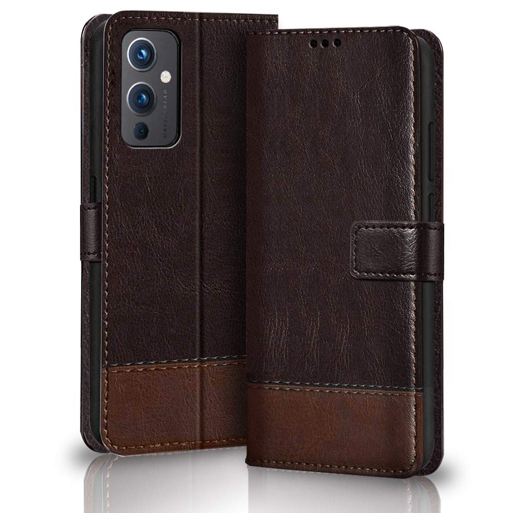 TheGiftKart Dual-Color Leather Finish Flip Back Cover for OnePlus 9 5G | Inside Pockets & Inbuilt Stand | Wallet Style Back Case | Magnet Closure OnePlus 9 5G Flip Back Cover (Coffee & Brown) (B08ZLMQGTN) Amazon Price History, Amazon Price Tracker