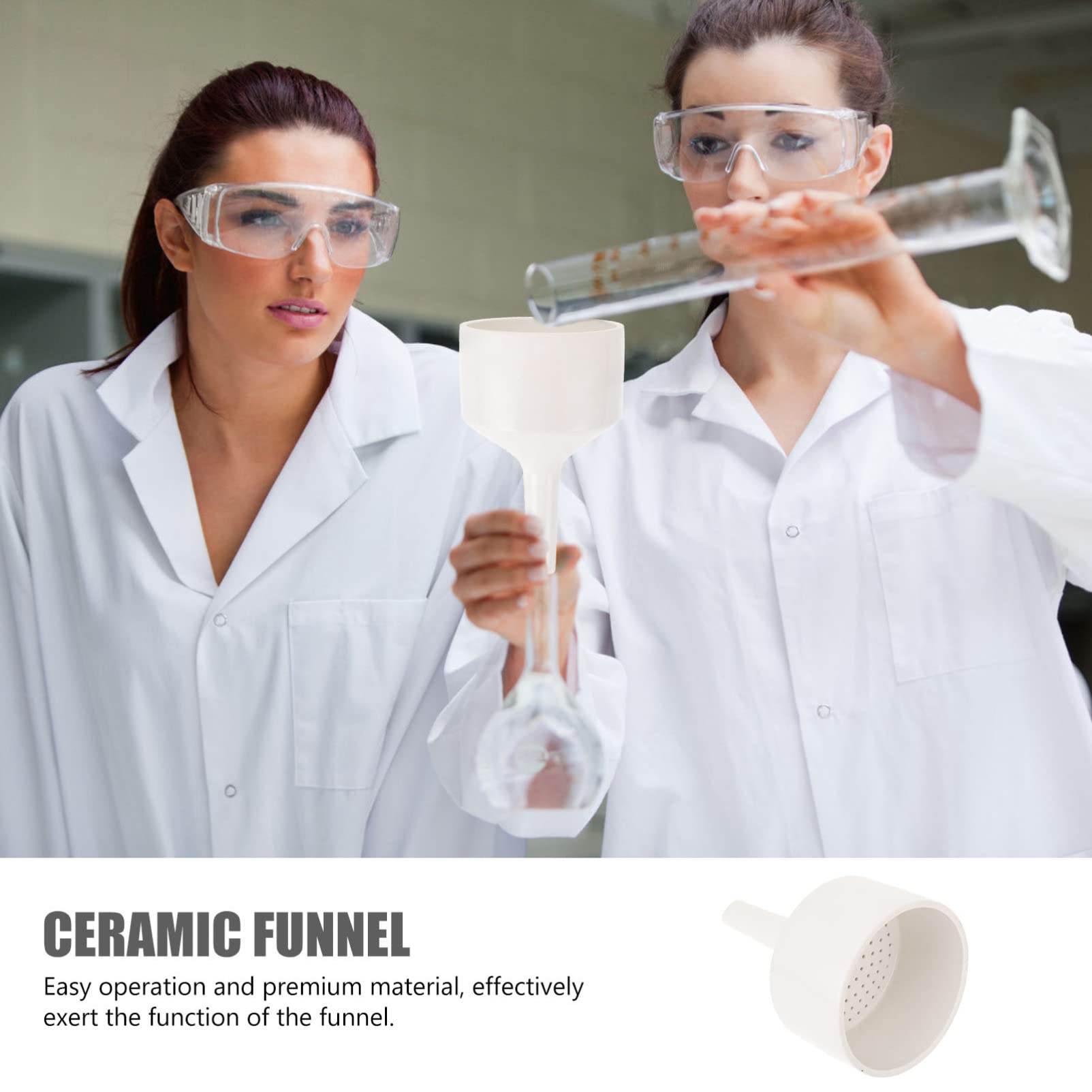 CIYODO 1Pc Ceramic Buchner Funnel for Laboratory Use Precision Filtering for Experiments Equipment for Labs Filtering Funnel