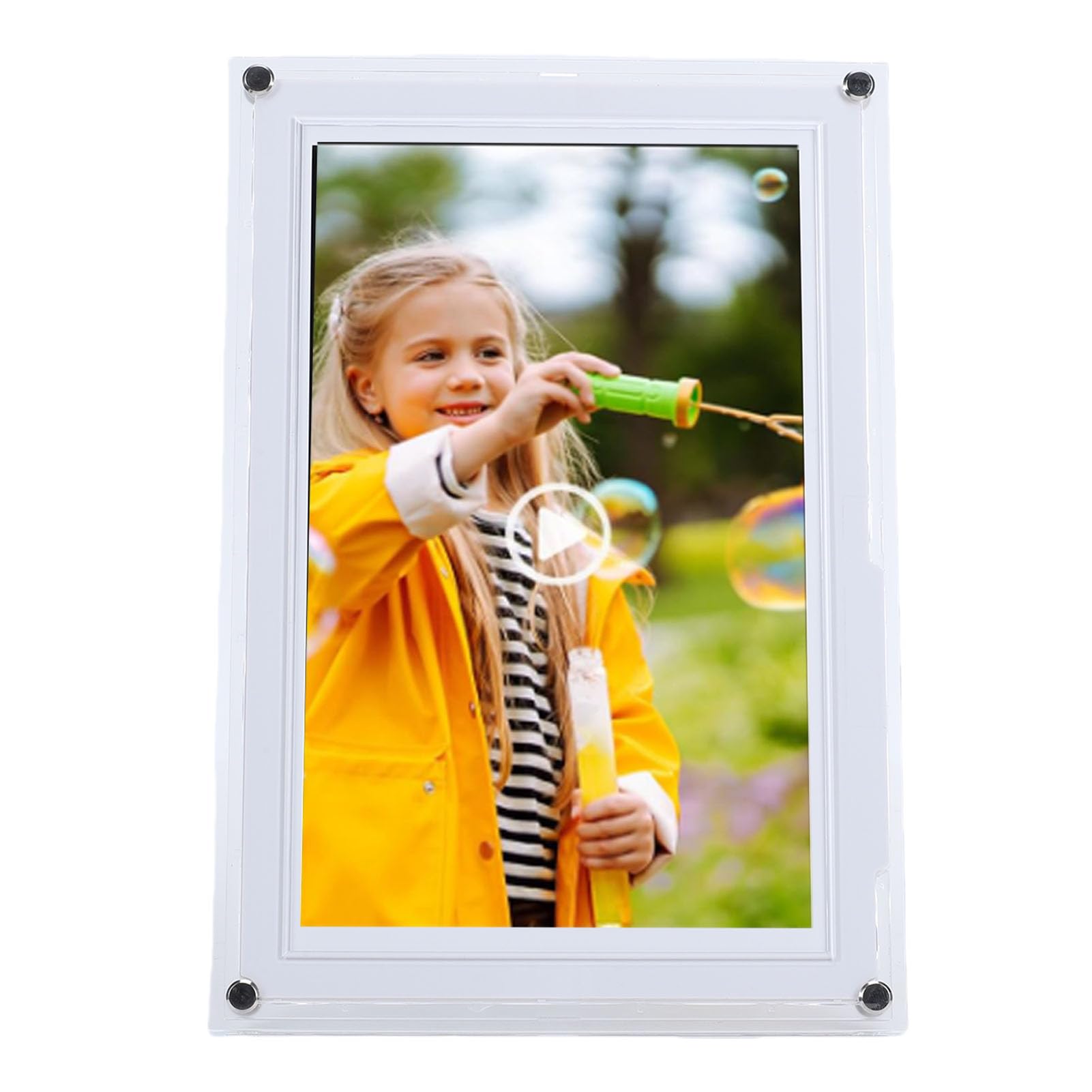 Sonew La Cornice Digitale WiFi da 10 Pollici Ruota Automaticamente con Memoria da 32 GB per il Display HD dell'app VPHOTO (WHITE)