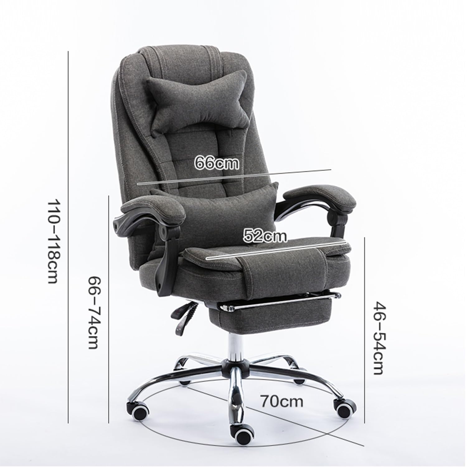 MOTHY Fabric Office Chair?Office Chair for Home Office, Executive Desk Chair High Back Recliner Tilt Function Padded Swivel,Adjustable Height Chairs (Color : B)