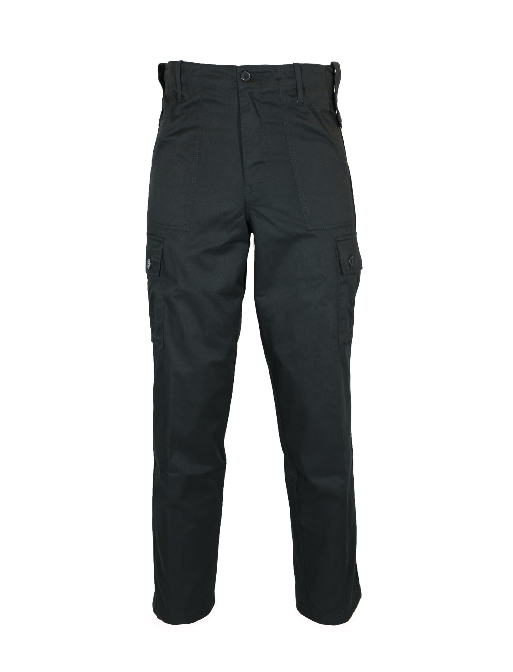 Dallaswear Mens Cargo Trousers – Multi Pocket Combat Work Pants – Adjustable Waist – Heavy Duty Casual & Workwear Trousers – Plain Colours & Camouflage Cargos