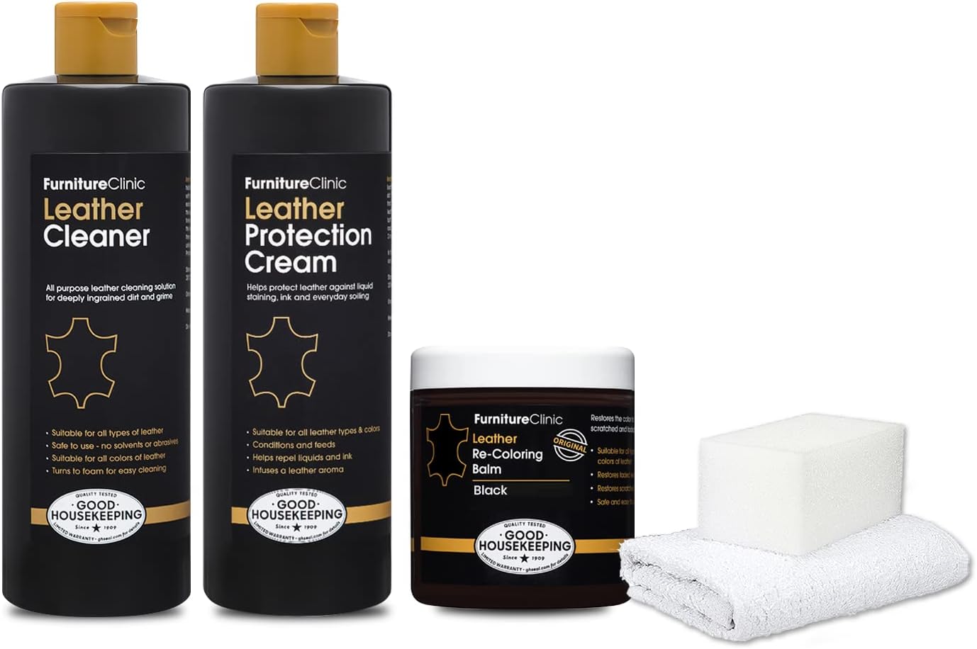 Amazon FurnitureClinic Leather 完全修復キット レザーカラーリングバーム レザークリーナー 保護クリーム