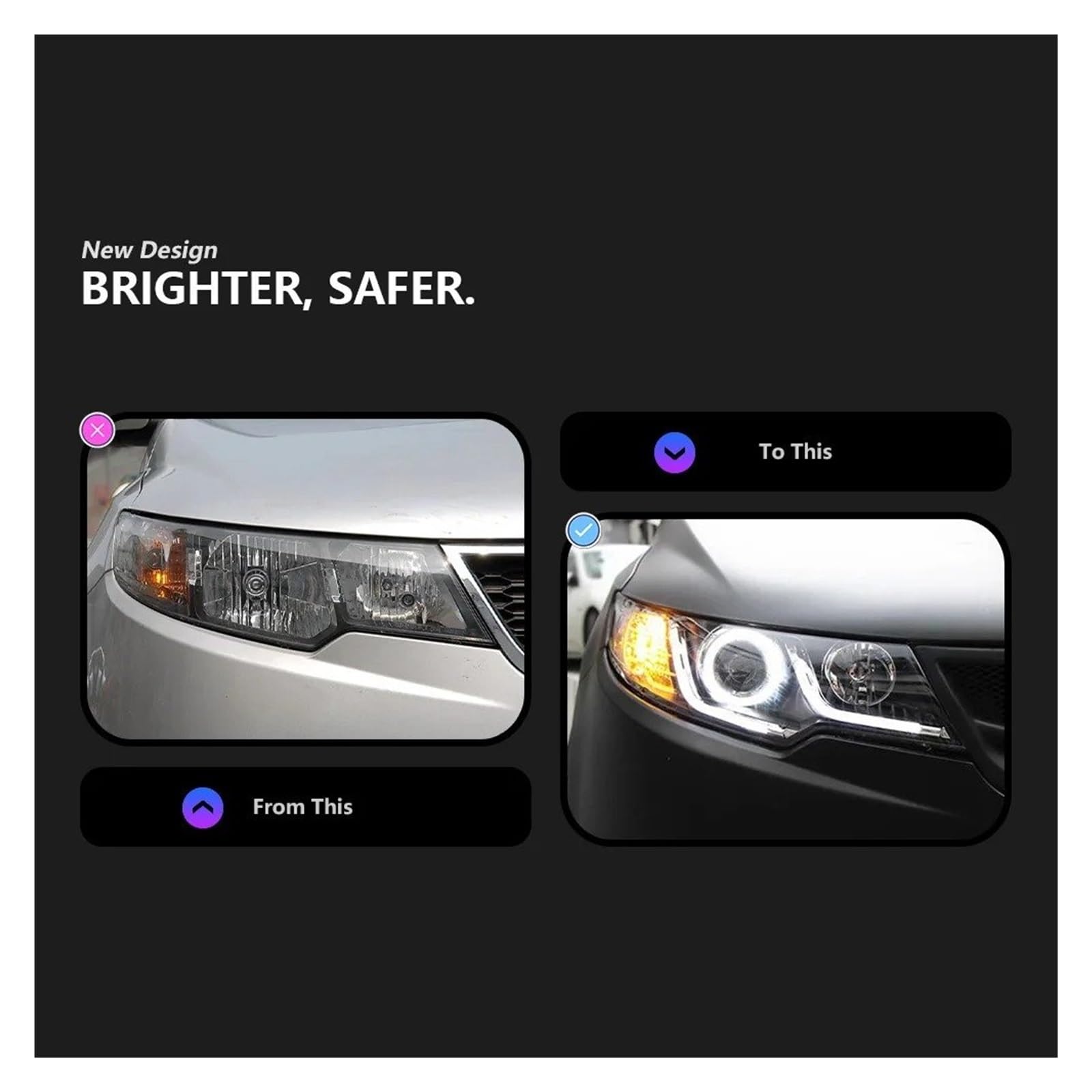 Fanale Anteriore Per KIA Per Forte 2009-2013 Fari Auto DRL Hella LED Bi Xenon Lampadina Fendinebbia Accessori Auto Faro Anteriore