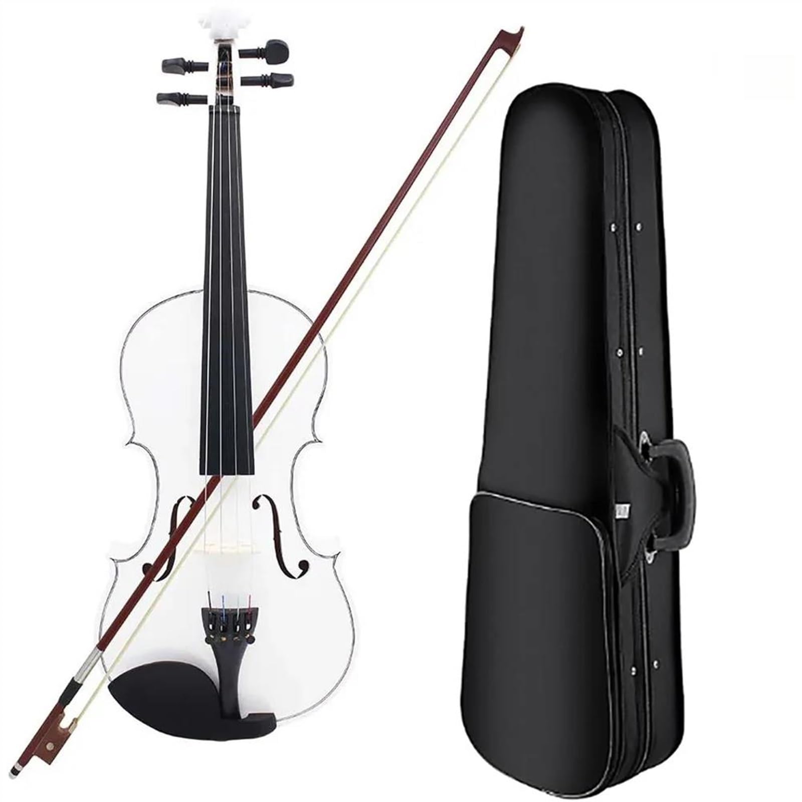 Violine 4/4 Violine Geeignet Für Anfänger Student Violine Sets(4-4White Set)