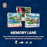 Vista 2 de MasterPieces Rompecabezas EZ Grip de 300 piezas, escena costera de playa, rompecabezas de piezas grandes para personas mayores, adultos y familia
