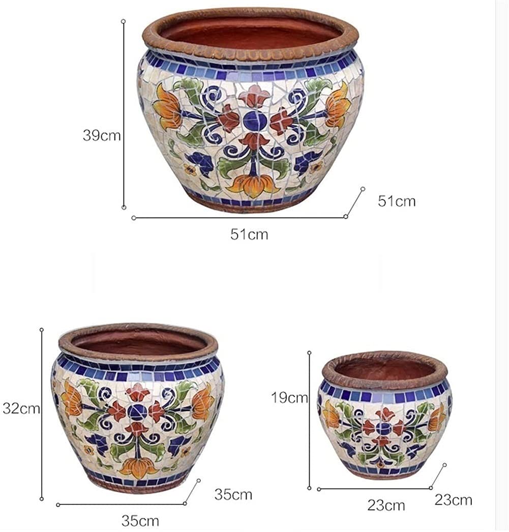 Doniczki na kwiaty Śródziemnomorska charakterystyczna FRP Ceramiczna doniczka na kwiaty Europejska Amerykańska ręcznie malowana Extra Ceramiczna doniczka na,