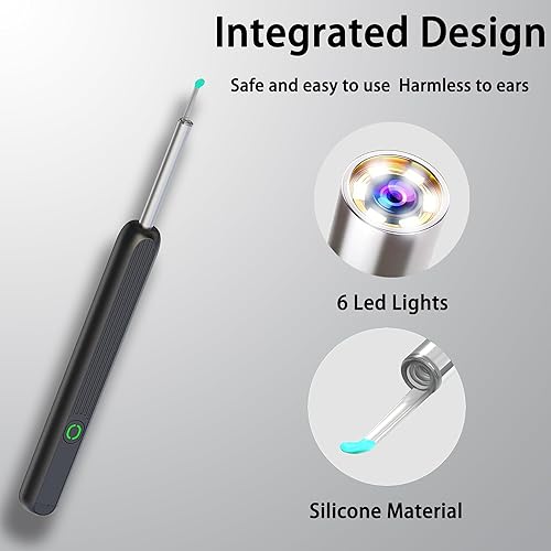 Miniatura 3 de Eliminación de cera de oído con cámara - Explorador inteligente del canal auditivo, imágenes HD para una limpieza eficaz