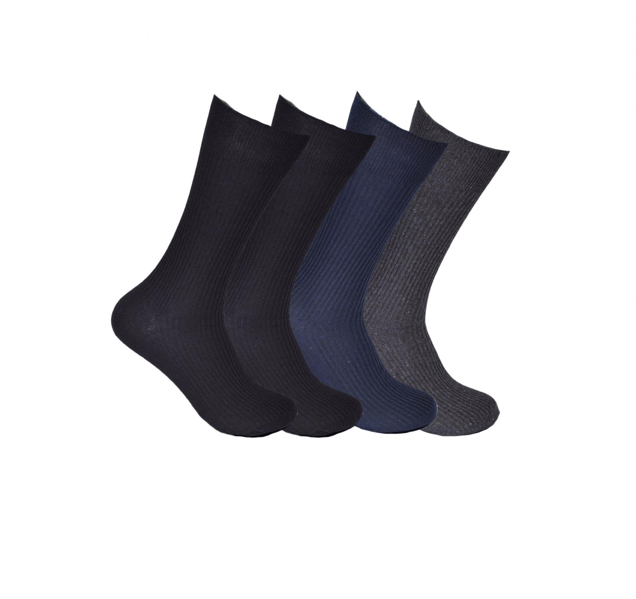 ShopMCR Men's 100% Cotton Diabetic Friendly Socks, Non-Elastic, Smooth Toe Seam, 6 Pairs, UK Size 6-11 (6P, BNG, 6-11)