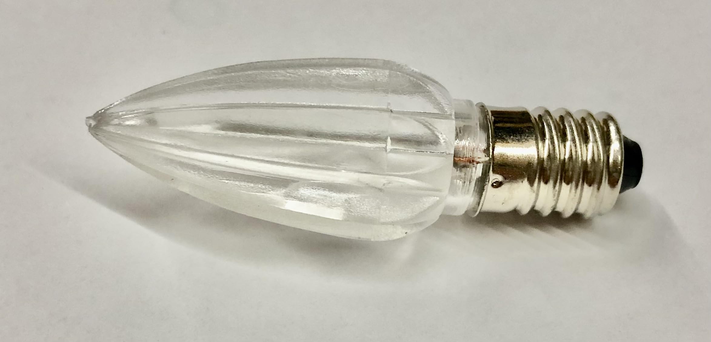 100 pz lampada LAMPADINA VOTIVA a spicchio LUCE CALDA - 12 volt Vac - Vdc no polarità - E10 - per candelieri e cimitero
