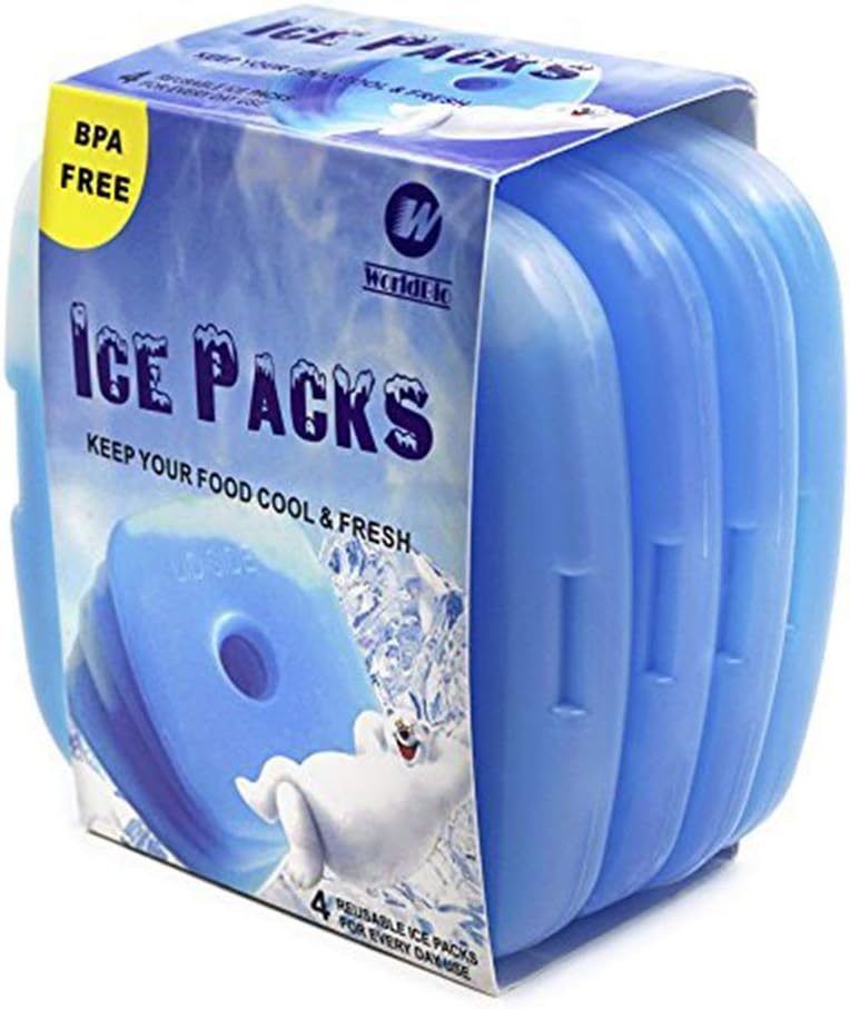 Reusable Ice Packs for Lunch Boxes, Multi-Color & Size Options, Long-Lasting Cooling Ice Packs, Flexible & Leakproof, Easy to Carry for Coolers, Picnics, Office Meals