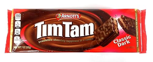 Miniatura 3 de Galletas oscuras clásicas TIM TAM de Arnott's (paquete de 4 x 7.05 oz) frescas y deliciosas, las galletas de chocolate más irresistibles