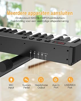 E-Piano 88 Keys for Beginners Semi-Weighted Full Size Piano Portable Digital Piano with Double X Stand Süstain Pedal & Travel Bag E Piano for Home Practice Gift