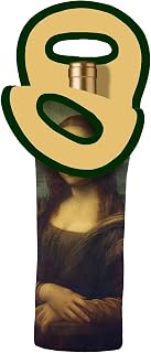 RainCaper Wine Bottle Carrier Tote with Handles, Single, da Vinci Mona Lisa | Waterproof, Wine Accessories and Gifts for Women, Wedding Gift, Travel