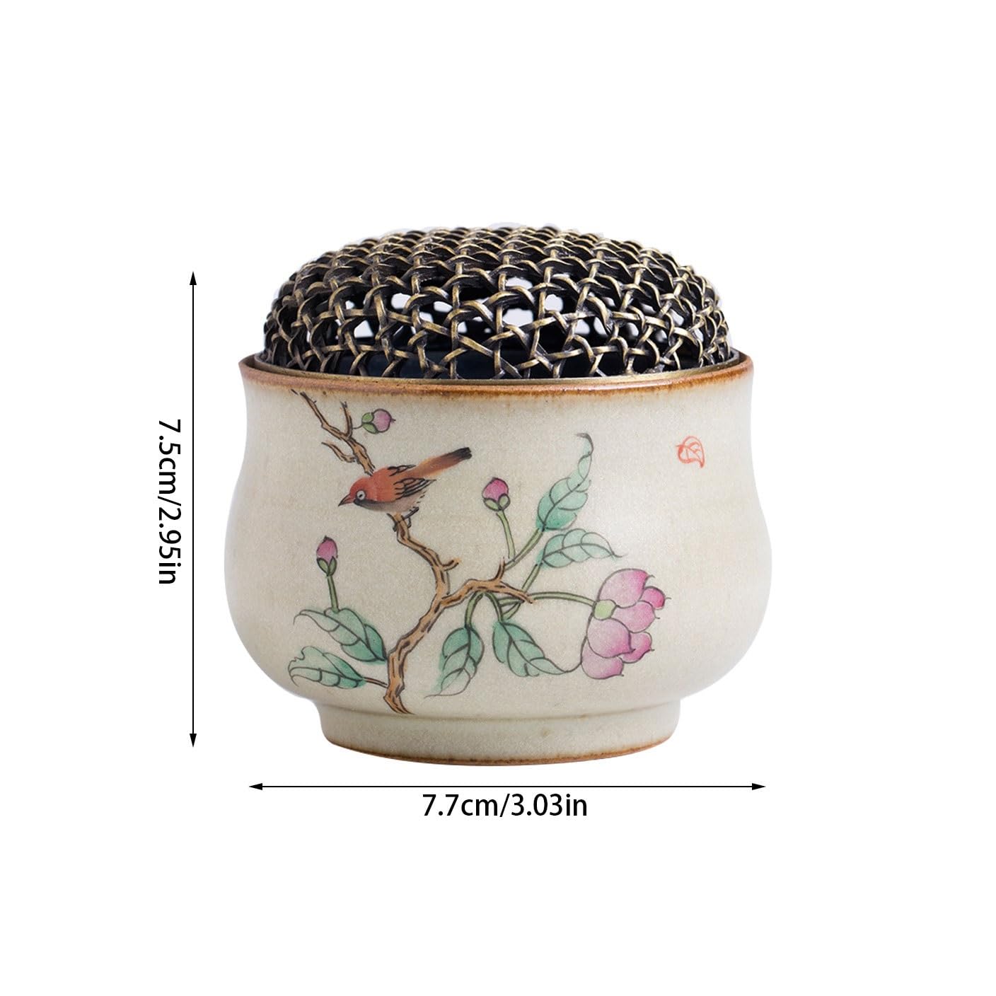 Porta incenso Ru Kiln Bruciatore di incenso in ceramica Creativo Zen Bruciatore di incenso per interni in stile cinese decorazioni da scrivania bruciatore di incenso riflusso bruciatore di incenso