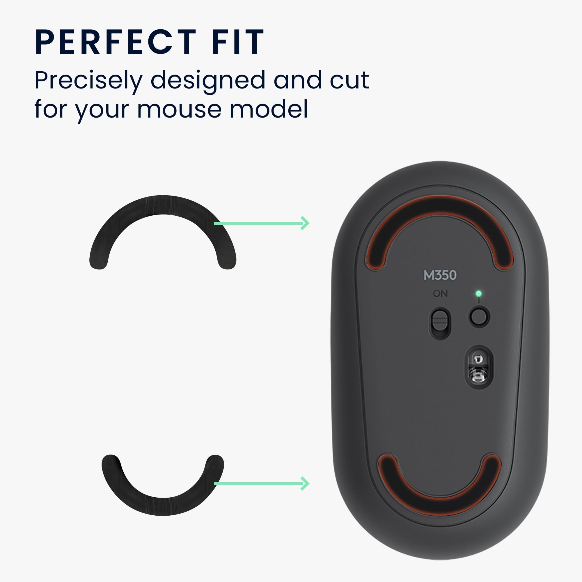 kwmobile Set Piedini di Ricambio per Mouse Compatibile con Razer Mamba Elite Wired Mouse - Gommini nero - per Maggiore Controllo e Scorrevolezza