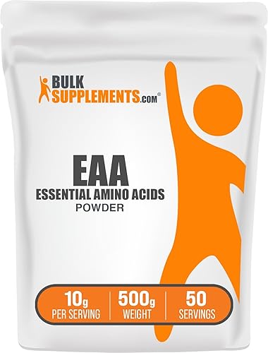 Vista 6 de BulkSupplements. com Essential Aminoácidos en polvo – Suplemento de aminoácidos esenciales, polvo EAA – Sin sabor y sin gluten, 0.35 oz por porción