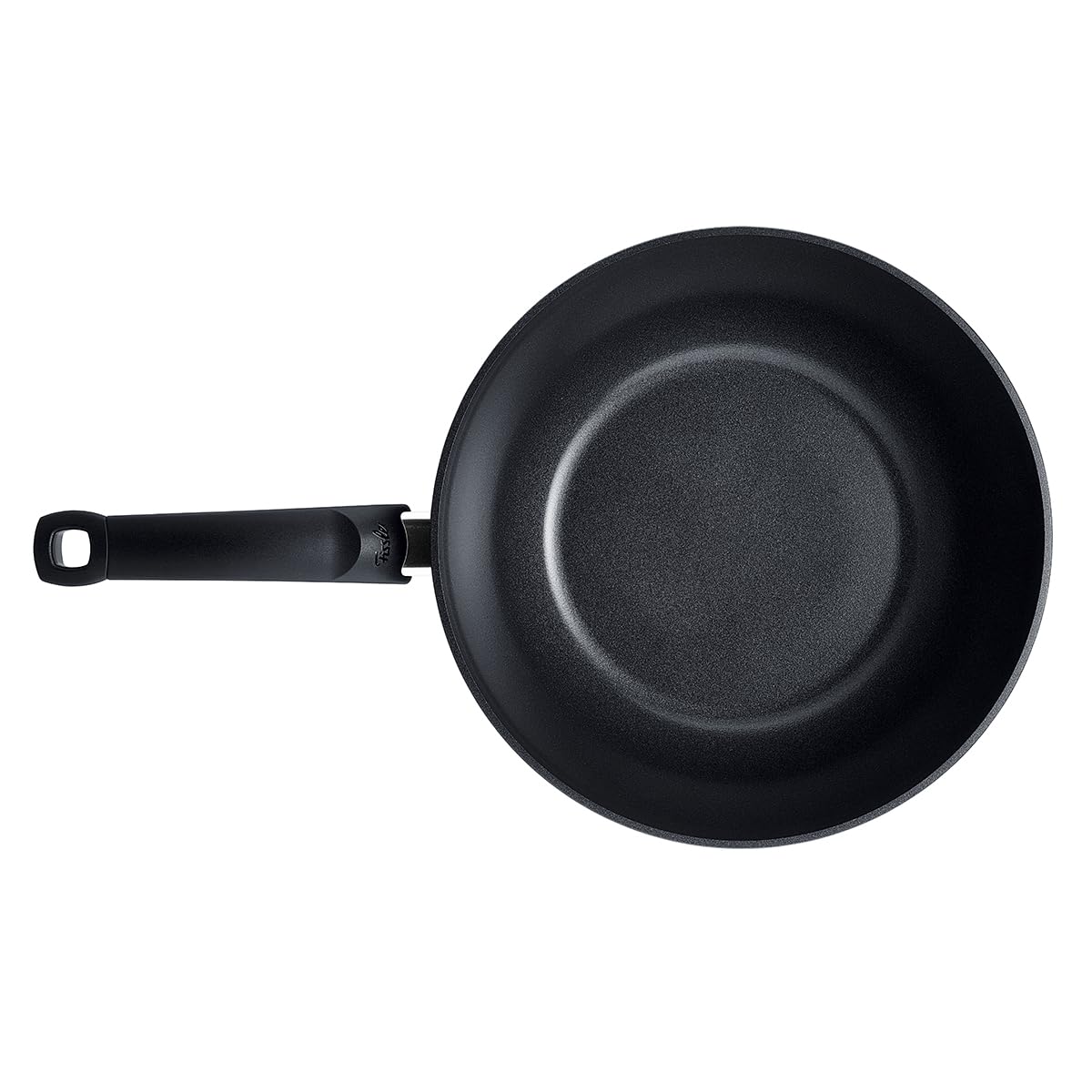 Fissler Ceratal Orbit Black/Aluminium-Wok (Ø 30 cm, 5,2 L) große Keramik-Bratpfanne beschichtet antihaftend, hoher Rand, Made in Germany – Induktion