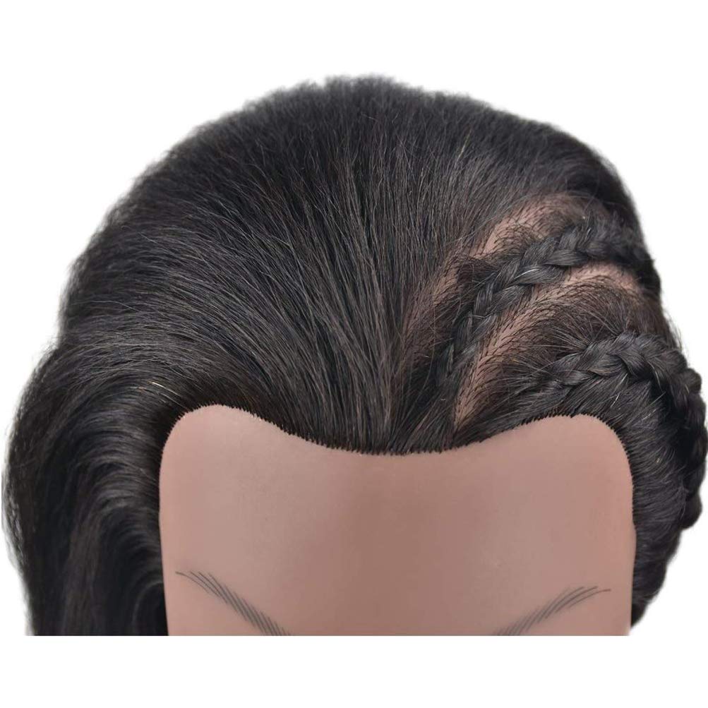 Afro-Mannequin-Kopf aus 100% Echthaar, Friseur-Trainingskopf mit Tischklemme