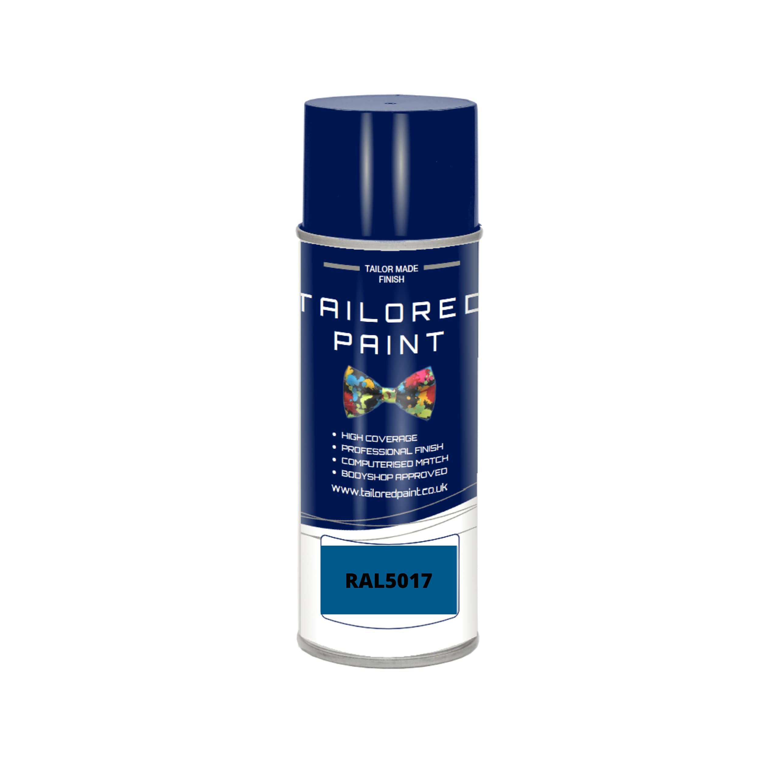 Tailored Paint Ral5017 Traffic Blue Enamel Ral 5017 Traffic Blue Gloss Enamel Aerosol Paint Can Paint For Wood, Metal, Plastic, Pvc, Upvc, Fascia Boards - Indoor & Outdoor