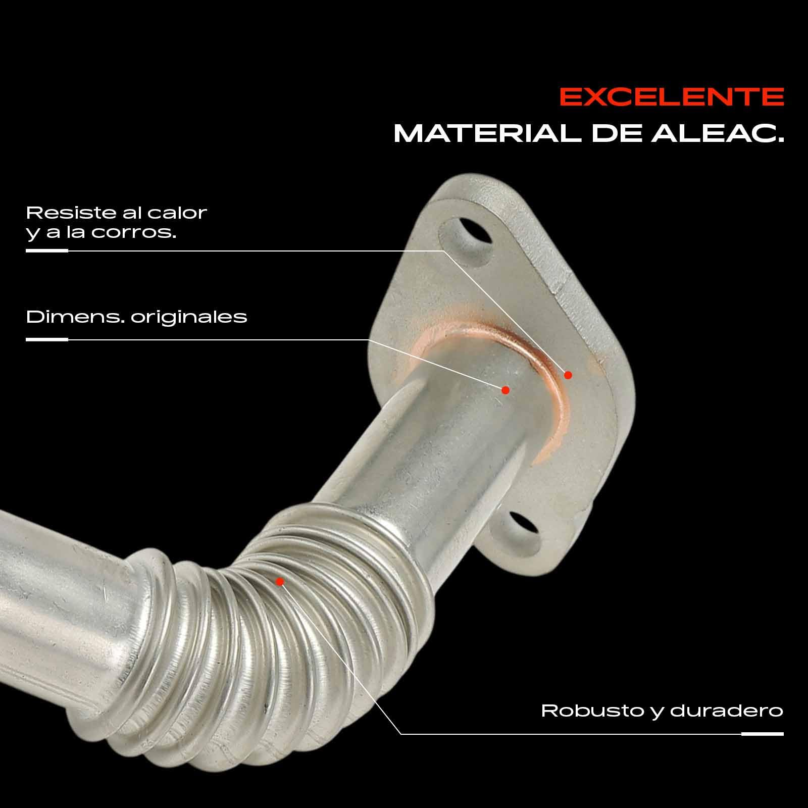 Frankberg Tubería de la válvula EGR 076131525C | Compatible con: Plataforma plana/chasis C.r.a.f.t.e.r 30-50 2F, C.r.a.f.t.e.r 30-50 Caja 2E, Autobús C.r.a.f.t.e.r 30-35 2E