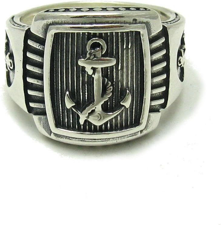 Sterling silver men's ring anchor