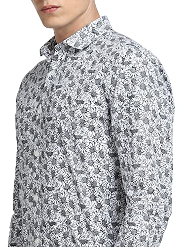 Image of JACK & JONES Men's Floral Print Slim Fit Spread-Collar Casual Shirt