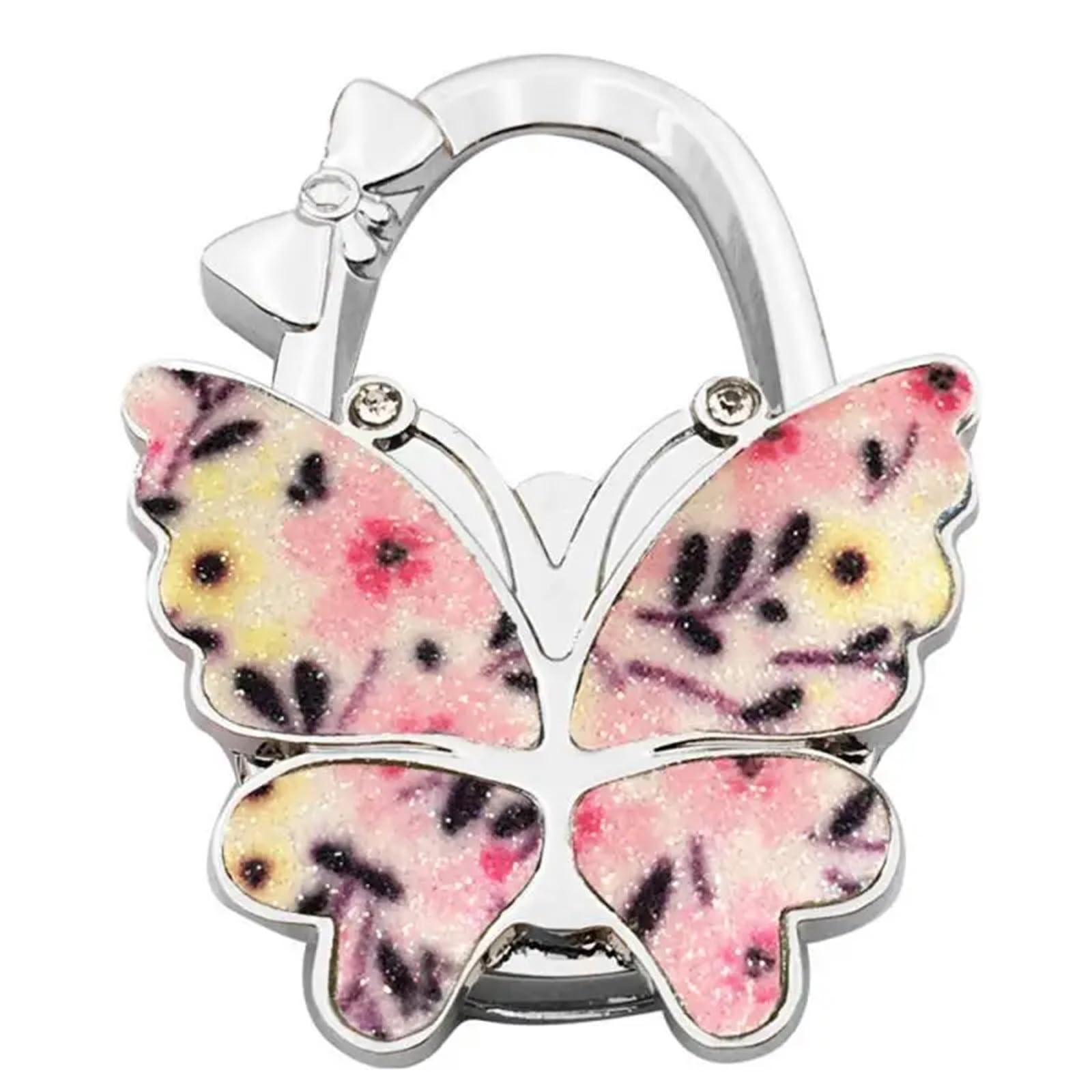 GHHZML Handbag Hooks for Tables Portable Foldable Butterfly Purse Bag Table Hook Holder for Handbag Hanger Home Decoration Desk(Color19)