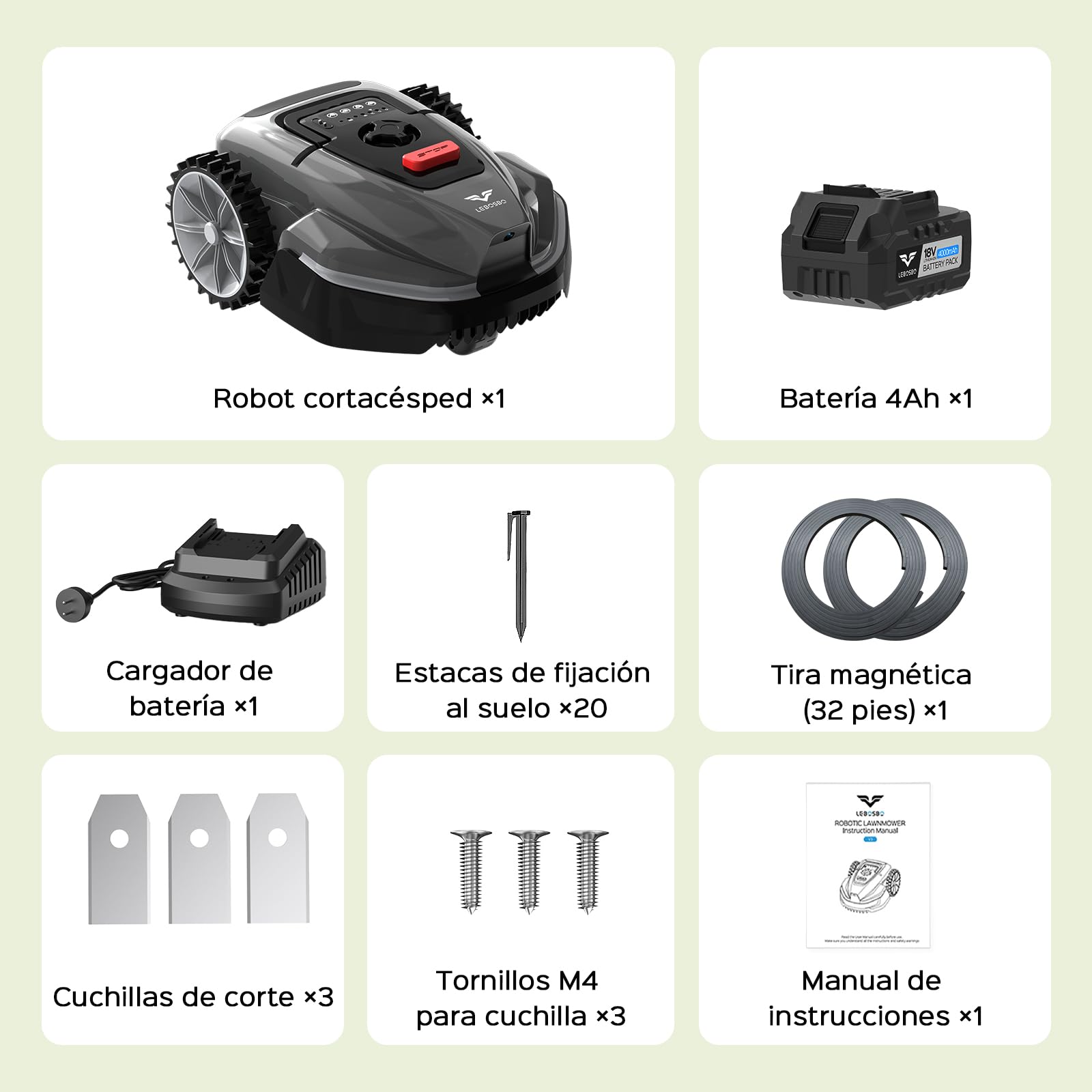 V3 robot cortacésped, con navegación visual, detección de 150+ obstáculos, control por app, 50 dB, con modo espiral y sensor de lluvia, cortacésped automático para jardines pequeños y medianos