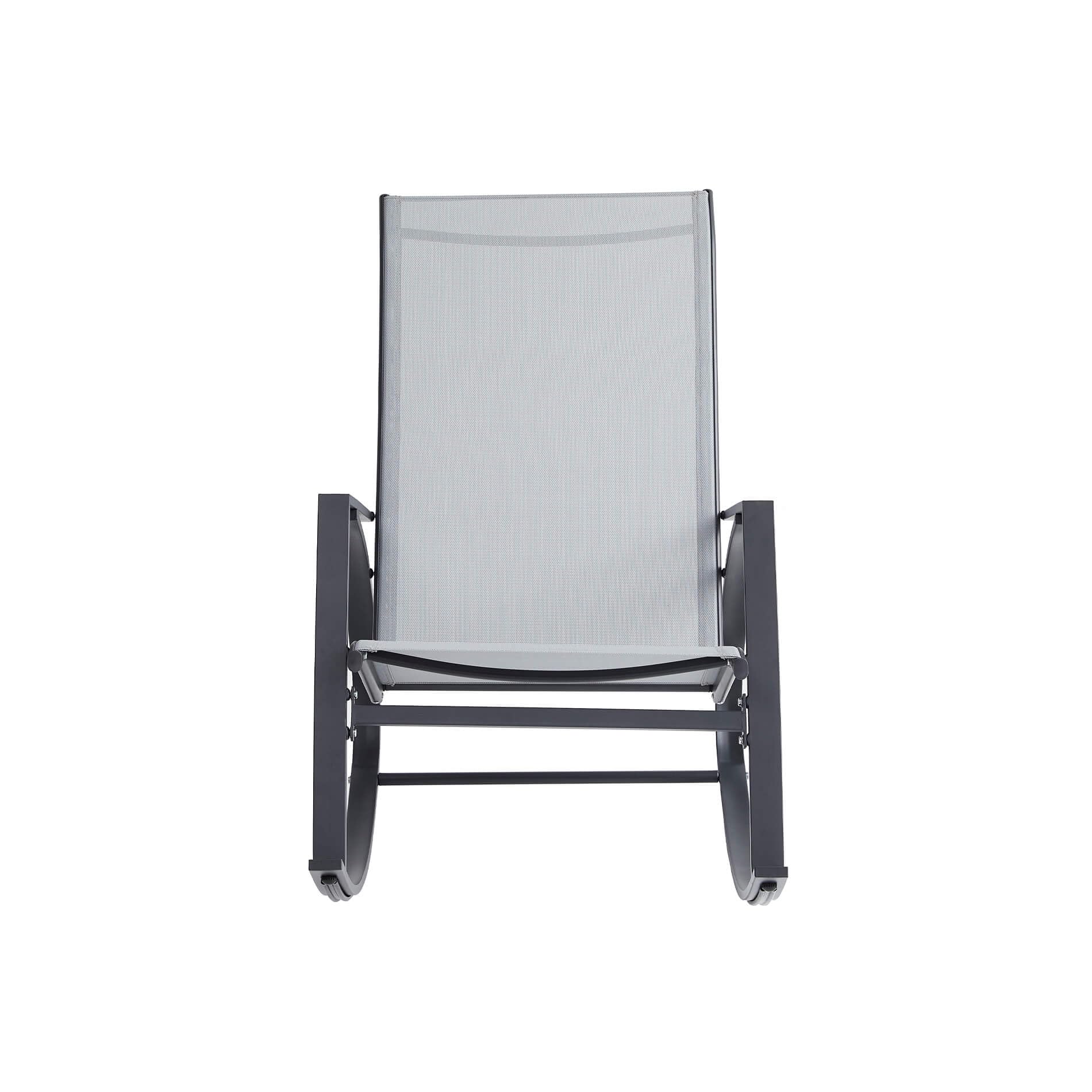 Rebecca Mobili Schaukelstuhl, Gartenschaukel, anthrazit, hellgrau, Stahl, Polyester, moderner Stil, für draußen oder zu Hause, Maße HxBxT: 94 x 104 x 60 cm - Art. RE7190