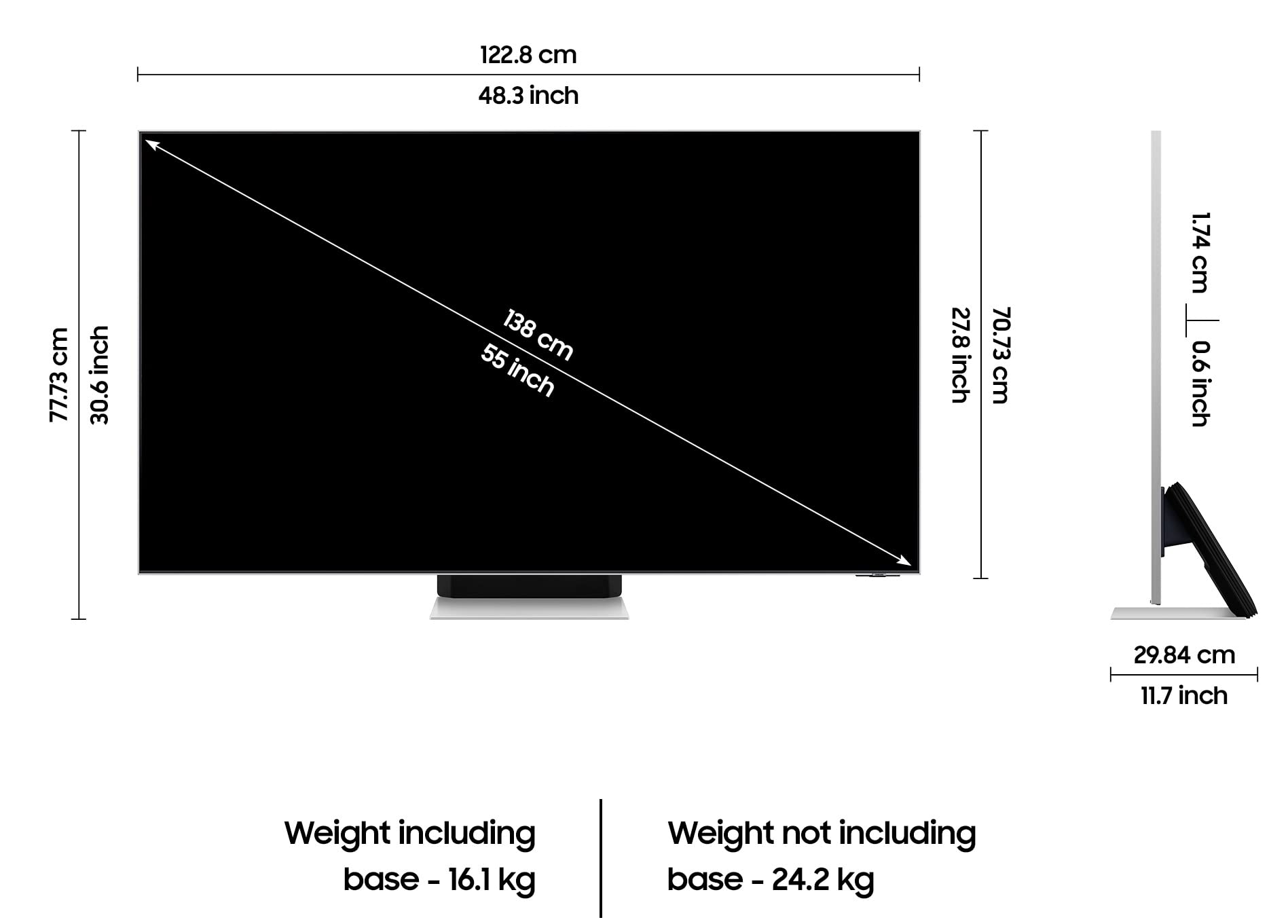 TV SAMSUNG TQ55QN95CATXXC (Neo QLED - 55'' - 140 cm - 4K Ultra HD