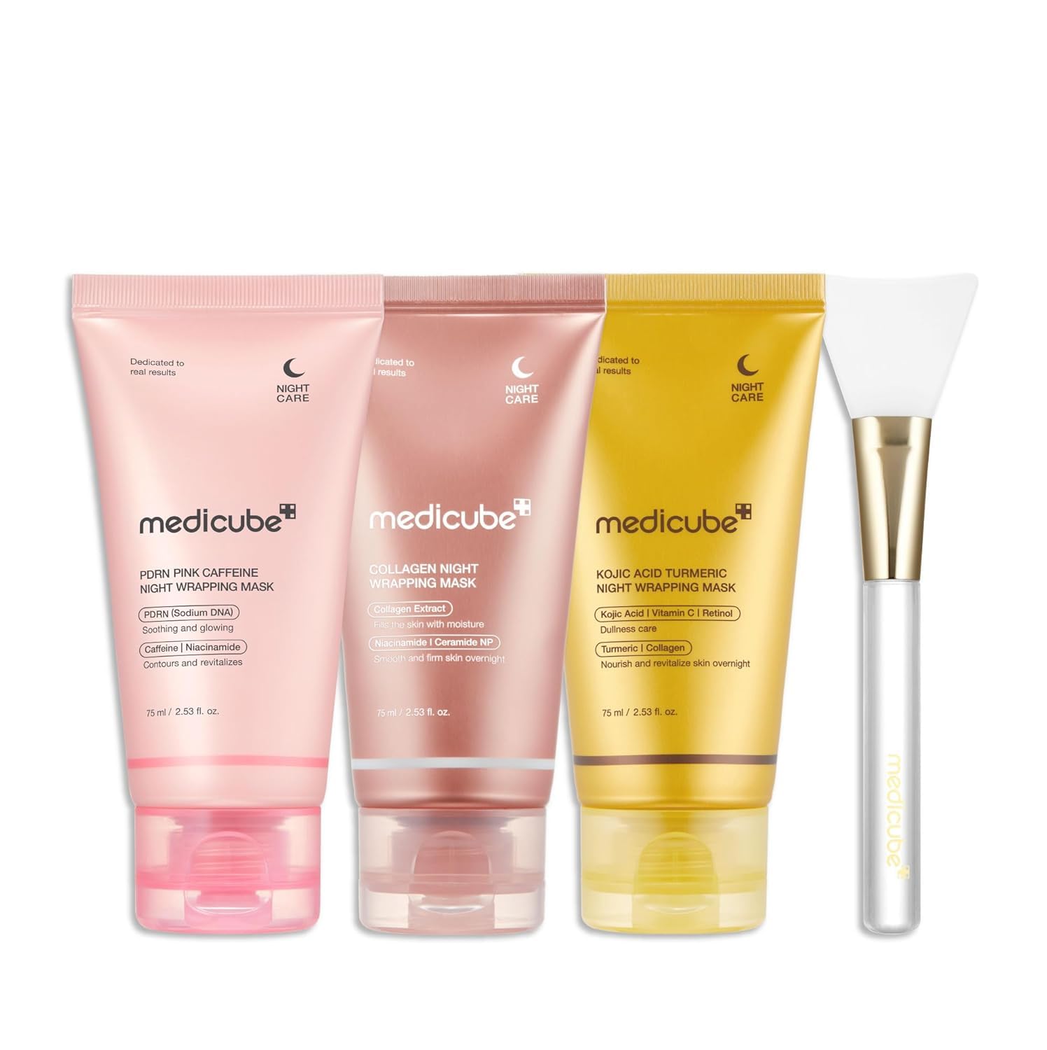 Amazon.com: medicube Korean Overnight Glow Mask Trio: PDRN