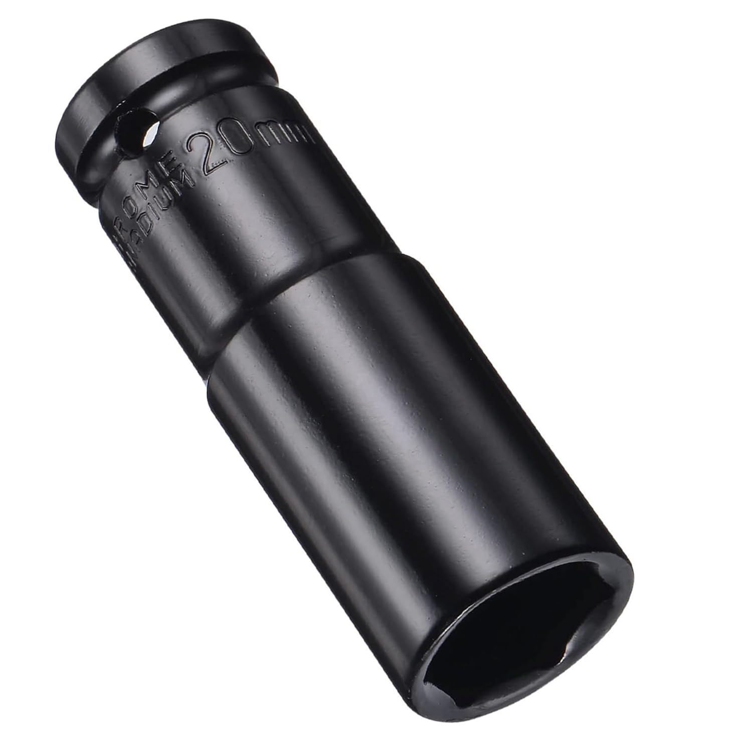 Juttzzei Deep Impact Socket, 1/2 Inch Drive by 20mm, Heat-Treated CR-V Steel Socket with 78mm Length