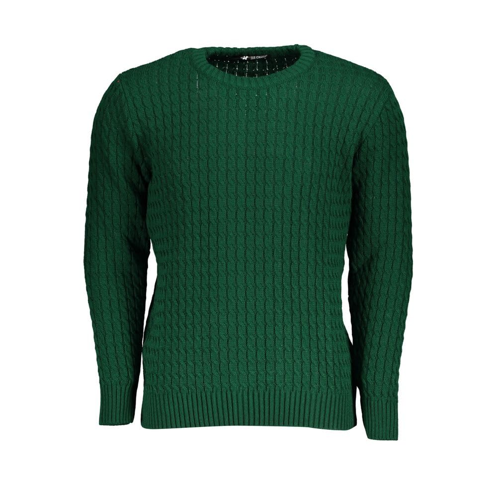 Pull vert pour homme de type grand maglione décontracté