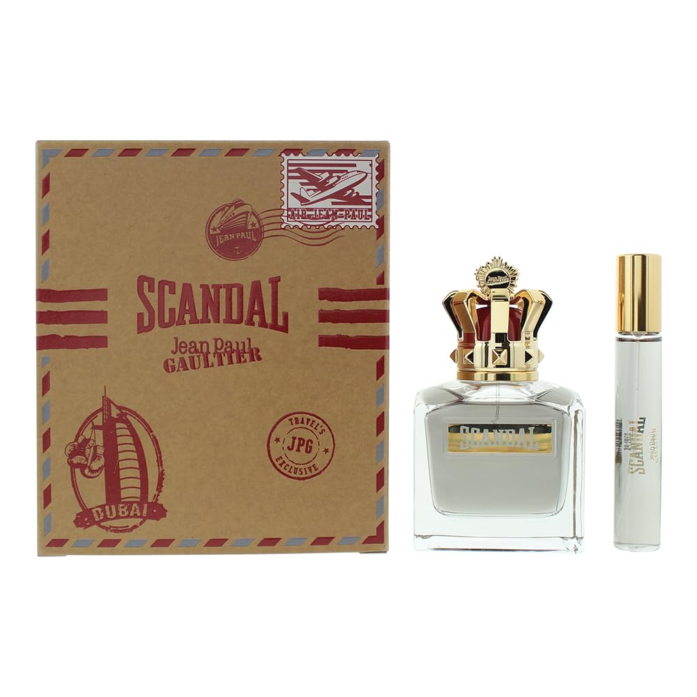 Jean Paul Gaultier Scandal 2 Pc Eau de Toilette Spray Set for Men (3.4 Ounce + 0.67 Ounce)