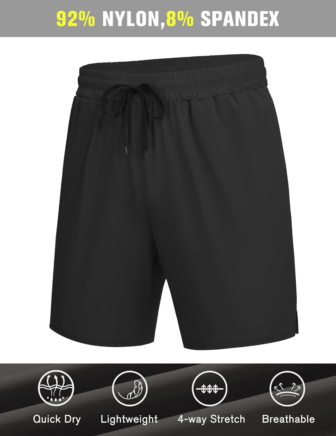 COOFANDY Men's 3 Pack Athletic Running Shorts Gym Workout Short Quick Dry Sports Short with Pockets - Image 4