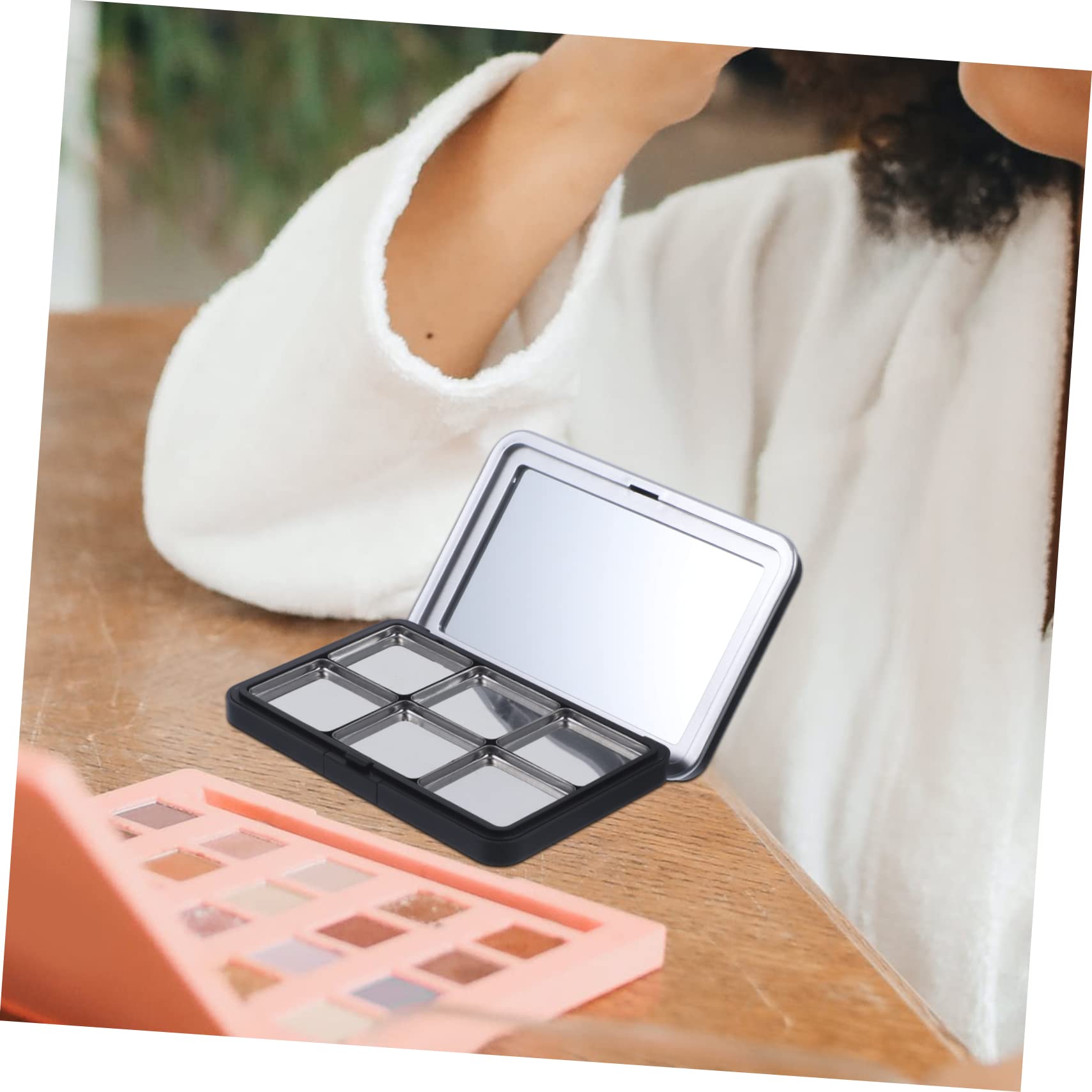 GALPADA Set 2 Pezzi Custodia Vuota per Ombretti Magnetica in As Opaco, Palette per Blush e Illuminante, Organizer per Make-up Fai-da-te, Facile Confronto Colori e Esposizione