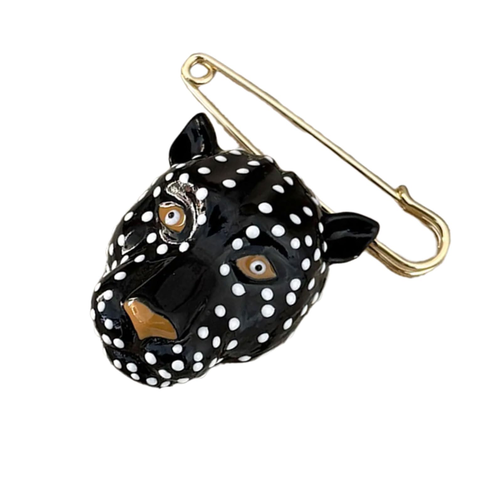 Maxtonser Artistic Enameled Leopard Brooch Oversized Alloy Eye Catching Accessories For Jackets Coats Bags Trendy Decoration